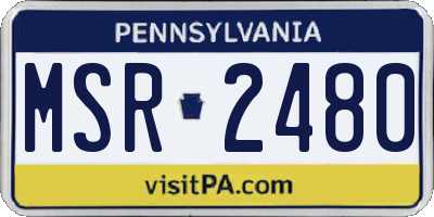 PA license plate MSR2480