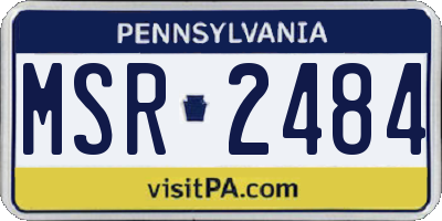 PA license plate MSR2484