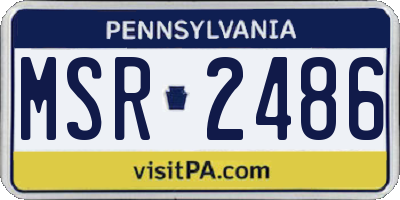 PA license plate MSR2486