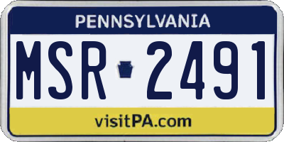 PA license plate MSR2491
