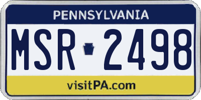 PA license plate MSR2498