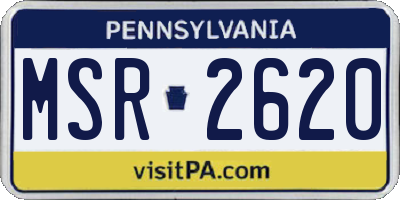 PA license plate MSR2620