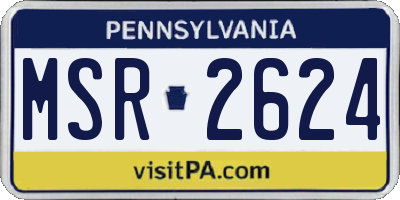 PA license plate MSR2624
