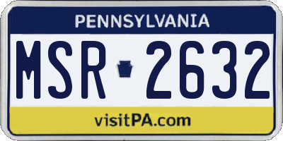 PA license plate MSR2632