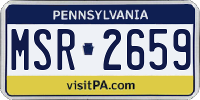 PA license plate MSR2659