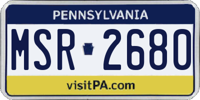 PA license plate MSR2680
