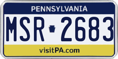 PA license plate MSR2683