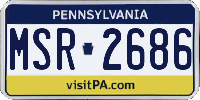 PA license plate MSR2686