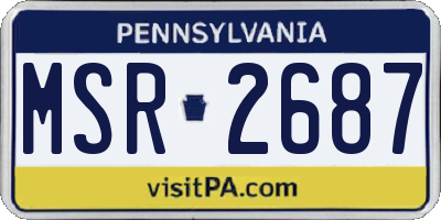 PA license plate MSR2687