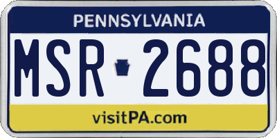 PA license plate MSR2688