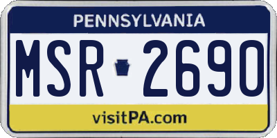 PA license plate MSR2690