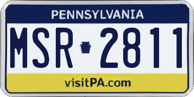 PA license plate MSR2811