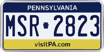 PA license plate MSR2823