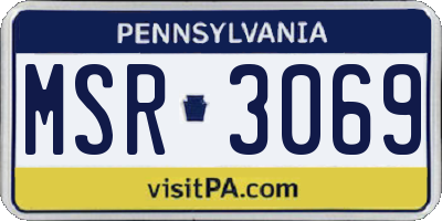 PA license plate MSR3069