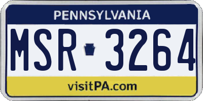 PA license plate MSR3264