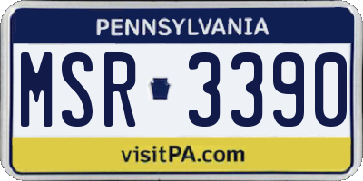 PA license plate MSR3390
