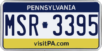 PA license plate MSR3395