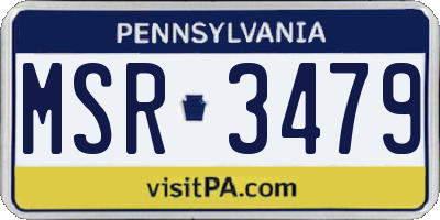 PA license plate MSR3479