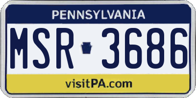 PA license plate MSR3686