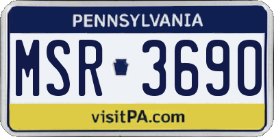 PA license plate MSR3690