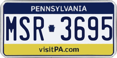 PA license plate MSR3695