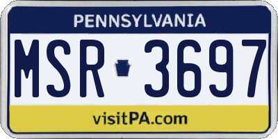 PA license plate MSR3697