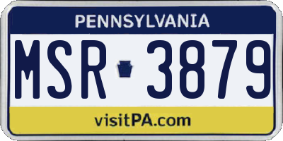 PA license plate MSR3879