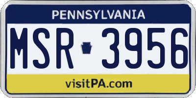 PA license plate MSR3956
