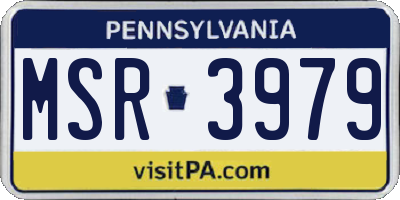 PA license plate MSR3979