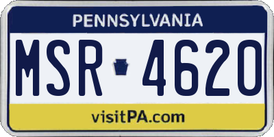 PA license plate MSR4620