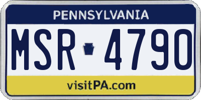 PA license plate MSR4790