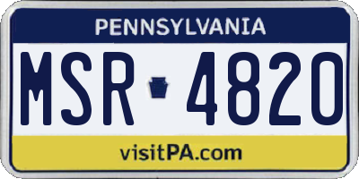 PA license plate MSR4820