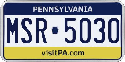 PA license plate MSR5030
