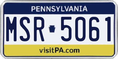 PA license plate MSR5061