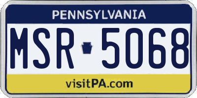 PA license plate MSR5068