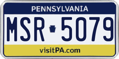 PA license plate MSR5079