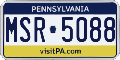PA license plate MSR5088