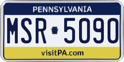 PA license plate MSR5090