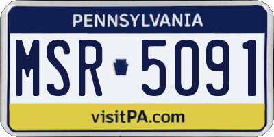 PA license plate MSR5091