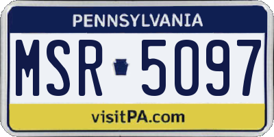PA license plate MSR5097