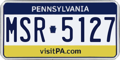 PA license plate MSR5127