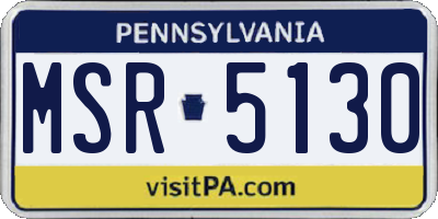 PA license plate MSR5130
