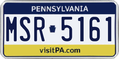 PA license plate MSR5161
