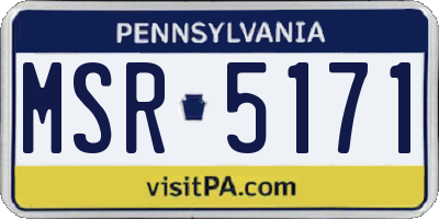 PA license plate MSR5171