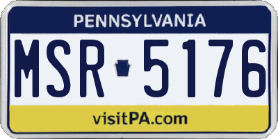 PA license plate MSR5176