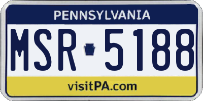 PA license plate MSR5188