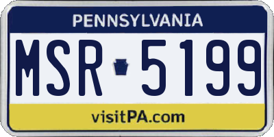 PA license plate MSR5199