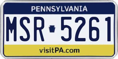 PA license plate MSR5261