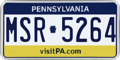 PA license plate MSR5264