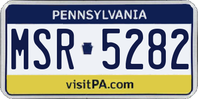 PA license plate MSR5282